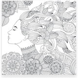 Розмальовка антистрес Santi Чарівні дівчата 20 сторінок (742907) - Pampik - 3