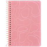 Блокнот на спіралі Axent клітинка 80 аркушів рожевий (8463-2-A) - Pampik