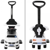 Машинка-каталка зі штовхачем Bambi M 3503B-1 біла - Pampik - 2