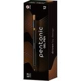 Ручка гелева Linc Pentonic чорнила помаранчеві упаковка 12 шт. (420420) - Pampik