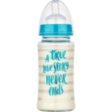 Пляшка скляна Baby-Nova Декор, 230 мл, зелена (3966386) - Pampik