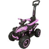 Машинка-каталка зі штовхачем Bambi M 5782EL-8 рожевий (35410) - Pampik