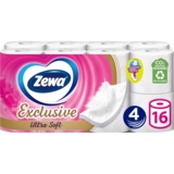 Туалетная бумага Zewa Exclusive Ultra Soft четырехслойная, 16 рулонов - Pampik