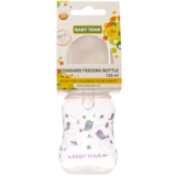 Пляшка для годування Baby Team з талією і силіконовою соскою, 125 мл (1111_белий) - Pampik - 2