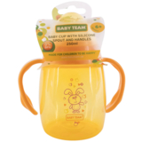Поильник Baby Team з силіконовим спаутом і ручками, від 6 міс., 250 мл, помаранчевий (5004) - Pampik - 2