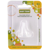 Силиконовый спаут Baby Team для стандартных бутылочек, от 4 мес., для густого питания (2100) - Pampik - 2