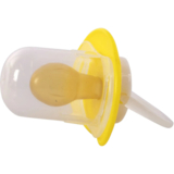 Пустышка латексная Baby Team классическая ночная, 6+ мес., желтый (3225) - Pampik - 4