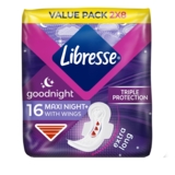 Прокладки гігієнічні Libresse Goodnight Maxi, 16 шт. - Pampik