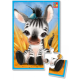 М'які пазли Vladi Toys Зебренок та Левеня, укр. мова, 12 елементів (VT1103-42) - Pampik - 3