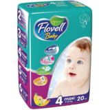Дитячі підгузки Flovell Baby ECO Pack 4 (9-18 кг), 20 шт. - Pampik