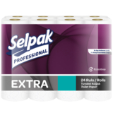 Туалетная бумага Selpak Professional Extra двухслойная, 24 рулона - Pampik
