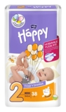 Підгузки на липучках Bella Baby Happy 2 (3-6 кг), 38 шт. - Pampik