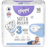 Підгузки на липучках Bella Baby Happy 3 (5-9 кг), 16 шт. - Pampik