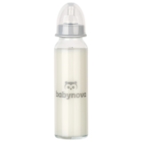 Бутылочка для кормления Baby-Nova, стеклянная, 250 мл, белый (3960300) - Pampik