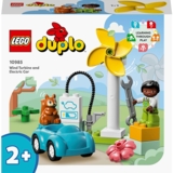Конструктор LEGO DUPLO Вітрова турбіна та електромобіль, 16 деталей (10985) - Pampik