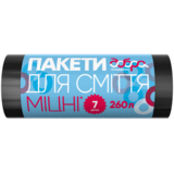 Пакеты для мусора Добра Господарочка Крепкие, 260 л, 7 шт., черный (4820086521765) - Pampik