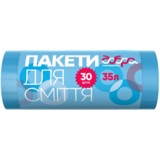 Пакеты для мусора Добра господарочка, 35 л, 30 шт., синий (4820086521659) - Pampik
