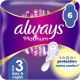 Гігієнічні прокладки Always Platinum Day & Night Single ароматизовані, 6 шт. - Pampik
