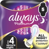 Гигиенические прокладки Always Platinum Secure Night Single ароматизированные, 5 шт. - Pampik