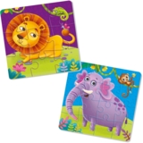 Мягкие пазлы Roter Kafer 2 в 1 Зоопарк, 25 элементов (RK6050-05) - Pampik - 2