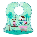 Нагрудник BabyOno Кенгуру, зеленый с белым (836) - Pampik