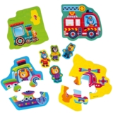 Пазлы макси с игрой Vladi Toys Малюк зможе "Транспорт и животные", укр. язык, 14 элементов (VT1722-24) - Pampik - 2