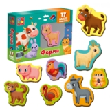 Набір магнітів Vladi Toys Ферма, 17 шт. (VT3106-24) - Pampik