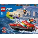Конструктор LEGO City Човен пожежної бригади, 144 деталей (60373) - Pampik