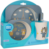 Набір посуду Canpol babies Bonjour Paris, 5 предметів, синій (9/227_blu) - Pampik - 6