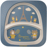 Набір посуду Canpol babies Bonjour Paris, 5 предметів, синій (9/227_blu) - Pampik - 3