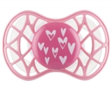 Силіконова ортодонтична пустушка Nuvita Air55 Cool Серця, 6-12 міс., Рожевий (NV7084PY) - Pampik - 2