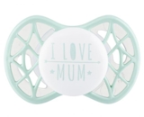 Силіконова симетрична пустушка Nuvita Air55 Cool I Love Mum, 0+ міс. (NV7065SG) - Pampik - 2