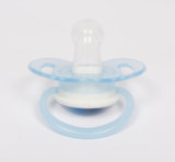 Пустышка силиконовая Курносики Я люблю тата, круглая, 0-6 мес., голубой (7015 0-6 гол) - Pampik - 2