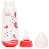 Бутылочка для кормления Lindo, с силиконовой соской, 250 мл, розовый (LI 112 роз) - Pampik - 3