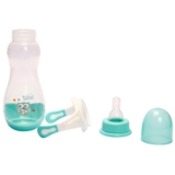 Пляшечка для годування Lindo, вигнута з ручками, 250 мл, зелений (Pk 060 зел.) - Pampik - 3