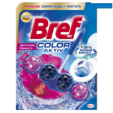 Туалетный блок для унитаза Bref Color aktiv Цветочная свежесть, 50 г - Pampik