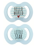 Пустышка силиконовая Baby-Nova, симметрическая, 0-6 мес., голубой, 2 шт. (3962014) - Pampik