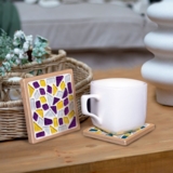 Стеклянная мозаика Mosaaro Подставка для чашек квадратная (MA1002) - Pampik - 4