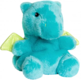 Игрушка мягконабивная Aurora Palm Pals Дракон бирюзовый, 15 см (220688C) - Pampik - 2