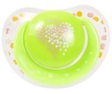 Пустышка силиконовая Курносики, ортодонтическая, с колпачком, 6-12+ мес., салатовый (7116 сал) - Pampik