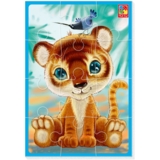 М'які пазли Vladi Toys Малюк зможе А5 "Тигреня" 12 елементів (VT1103-93) - Pampik