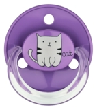 Пустушка латексна Baby-Nova Panda&Turtle, кругла, 0-24 міс., рожевий і бузковий, 2 шт. (3966370) - Pampik - 3