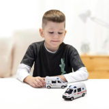 Автомодель TechnoDrive Mercedes-Benz Sprinter Полиция, 1:32, белый (250294) - Pampik - 10