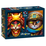 Пазли De.tail Український кіт-воїн та Українська мольфарка 2 в 1, 500 елементів (DT500-10) - Pampik