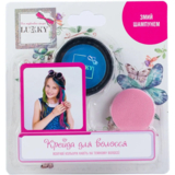 Детский пудровый мел для волос Lukky со спонжем, голубой (T11916) - Pampik