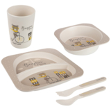 Набір посуду Canpol babies Bonjour Paris, 5 предметів, бежевий (9/227_bei) - Pampik