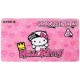 Карандаши цветные Kite Hello Kitty трехгранные, 12 шт., металлический пенал (HK21-058) - Pampik