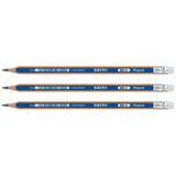 Набір графітових олівців Maped Black з гумкою, 3 шт. (MP.851811) - Pampik - 2