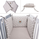 Защитный бортик в кроватку Papaella Корона, бежевый (08-13737) - Pampik - 4