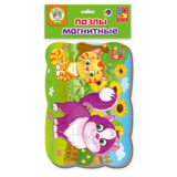 Пазли на магніті Vladi Toys Котики, укр. мова, 12 елементів (VT3205-73) - Pampik - 2